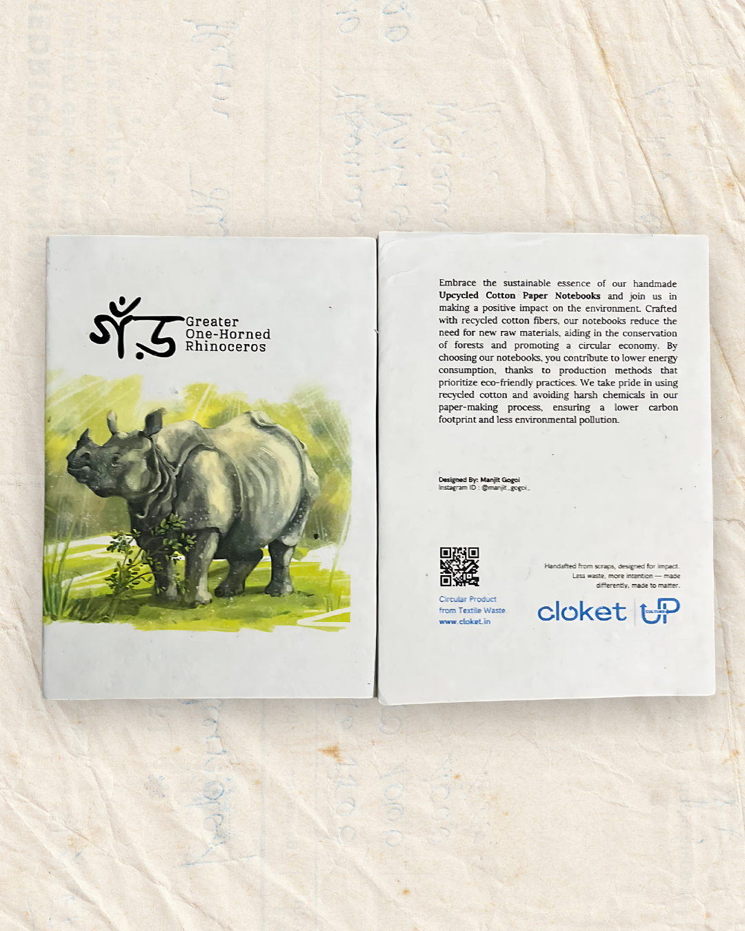 Gor by Manjit Gogoi, Recycled Cotton Paper Notebook Artist Edition