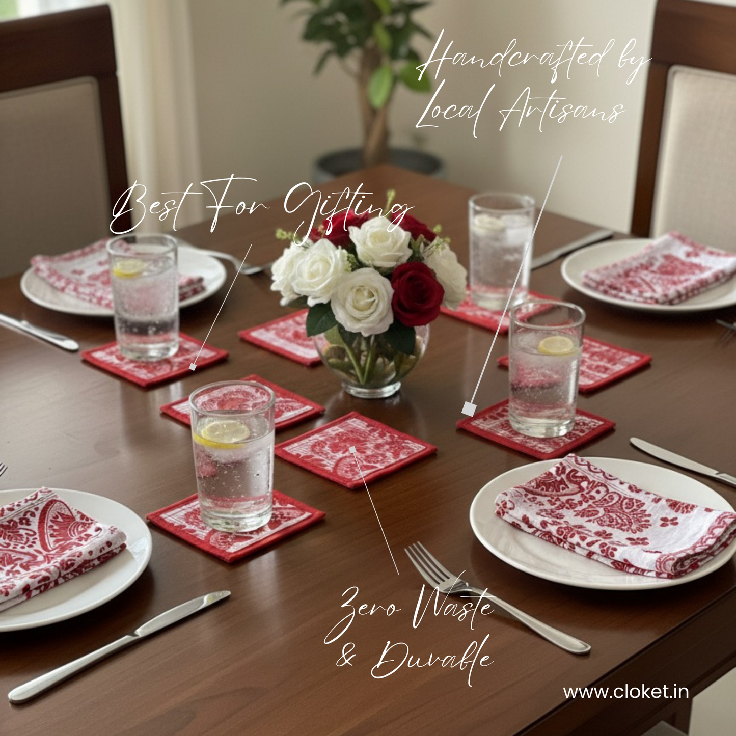 Premium Gamusa Coasters (Set of 6)