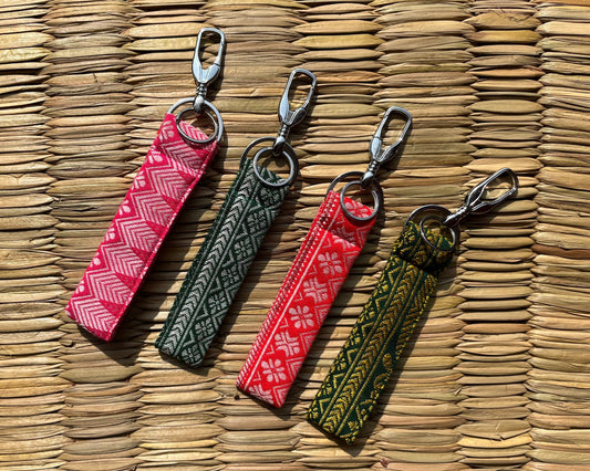 Aronai Multicoloured Ribbon Keychains (Set of 4)