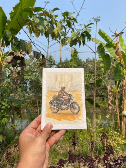 Born to Ride | Bikers Edition | Recycled Cotton Paper Notebook Artist Edition