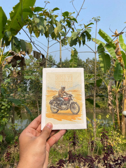 Born to Ride | Bikers Edition | Recycled Cotton Paper Notebook Artist Edition