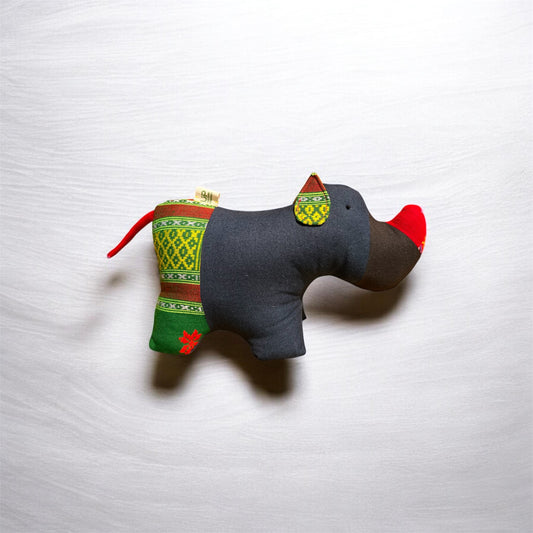 One Horned Rhino Toy | Plushie ( Grey)