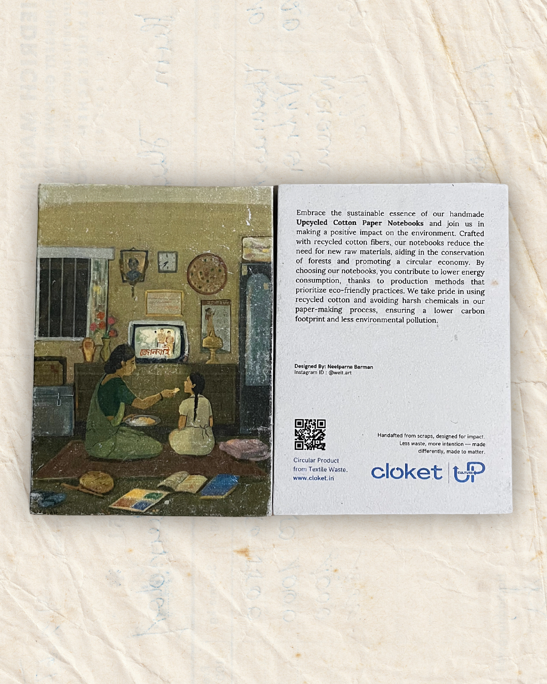 Moment by Neelparna Barman, Recycled Cotton Paper Notebook Artist Edition