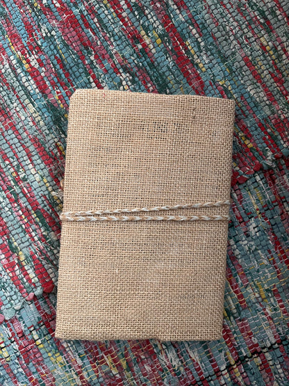 Upcycled Jute + Textile Diary Cover | A5