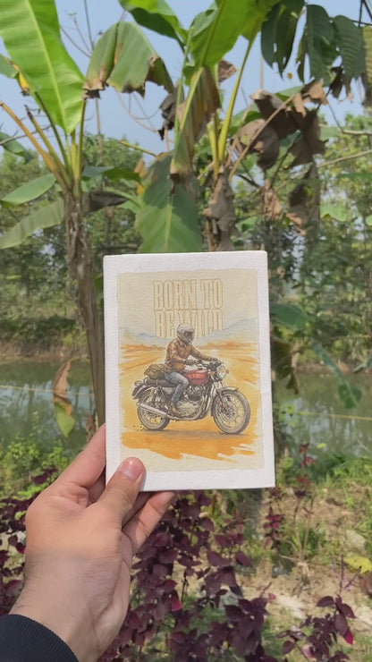 Born to Ride | Bikers Edition | Recycled Cotton Paper Notebook Artist Edition